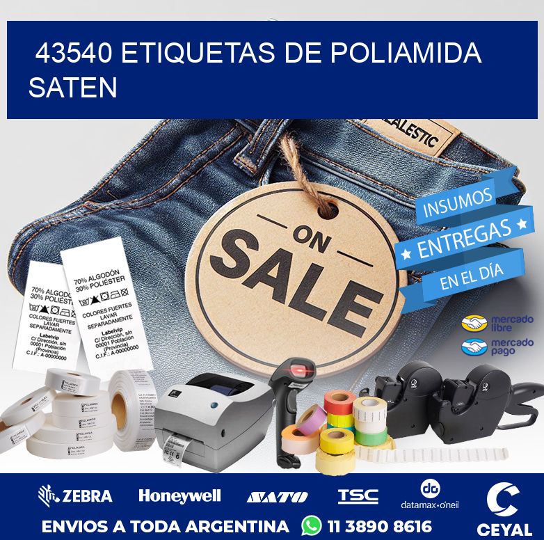 43540 ETIQUETAS DE POLIAMIDA SATEN