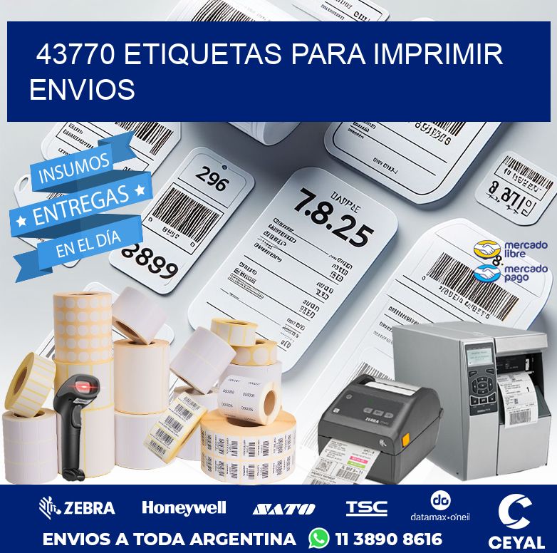 43770 ETIQUETAS PARA IMPRIMIR ENVIOS