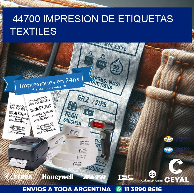 44700 IMPRESION DE ETIQUETAS TEXTILES