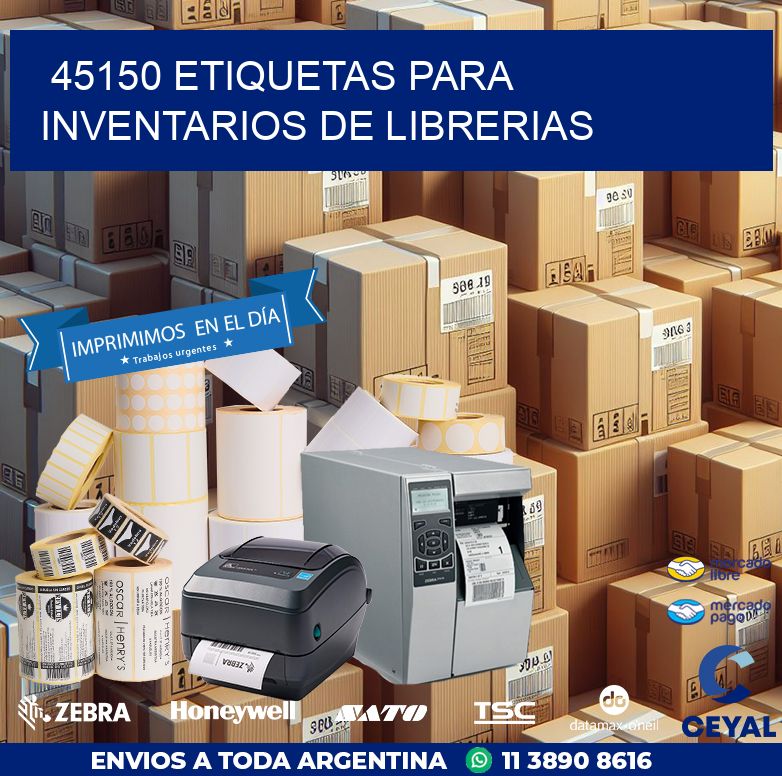 45150 ETIQUETAS PARA INVENTARIOS DE LIBRERIAS