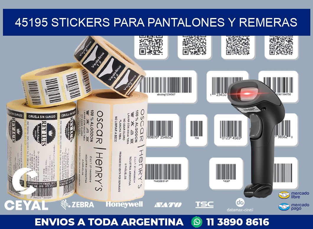 45195 STICKERS PARA PANTALONES Y REMERAS