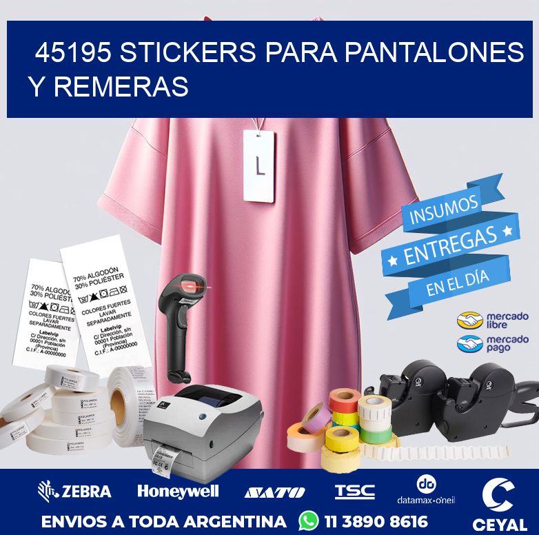 45195 STICKERS PARA PANTALONES Y REMERAS