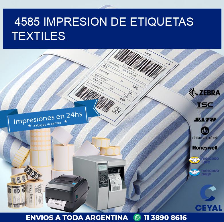 4585 IMPRESION DE ETIQUETAS TEXTILES