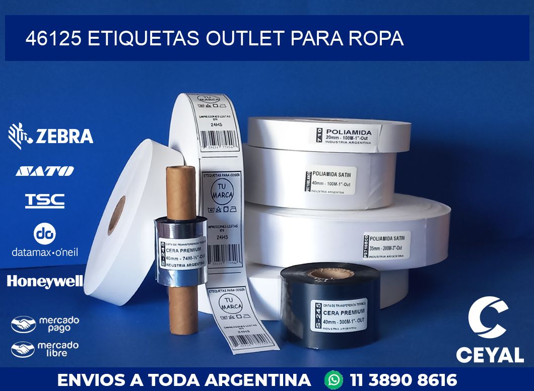 46125 ETIQUETAS OUTLET PARA ROPA