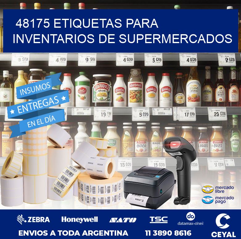 48175 ETIQUETAS PARA INVENTARIOS DE SUPERMERCADOS