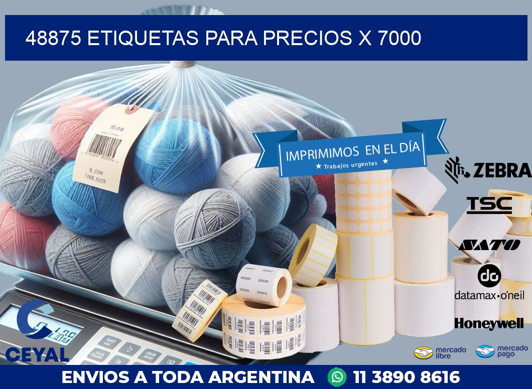 48875 ETIQUETAS PARA PRECIOS X 7000