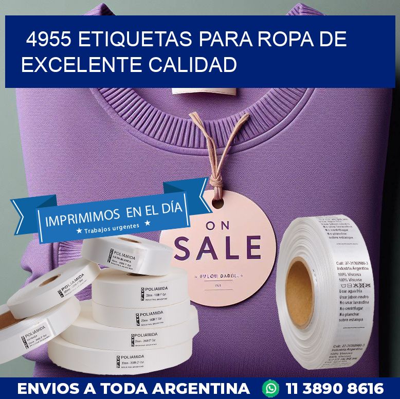 4955 ETIQUETAS PARA ROPA DE EXCELENTE CALIDAD