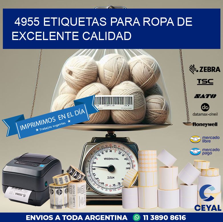 4955 ETIQUETAS PARA ROPA DE EXCELENTE CALIDAD