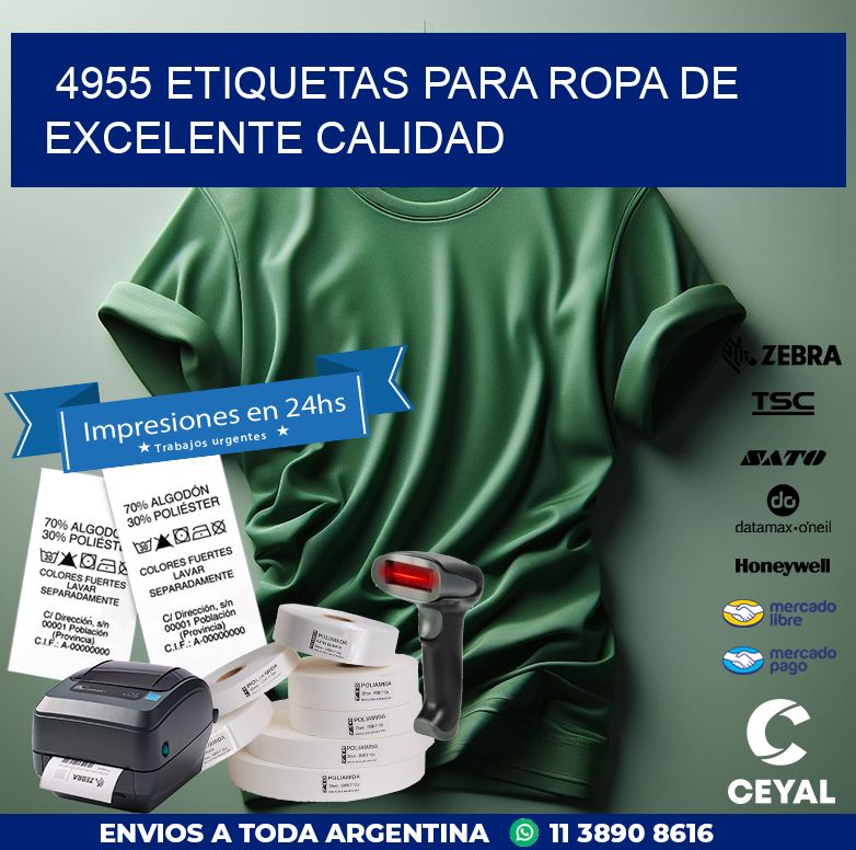 4955 ETIQUETAS PARA ROPA DE EXCELENTE CALIDAD