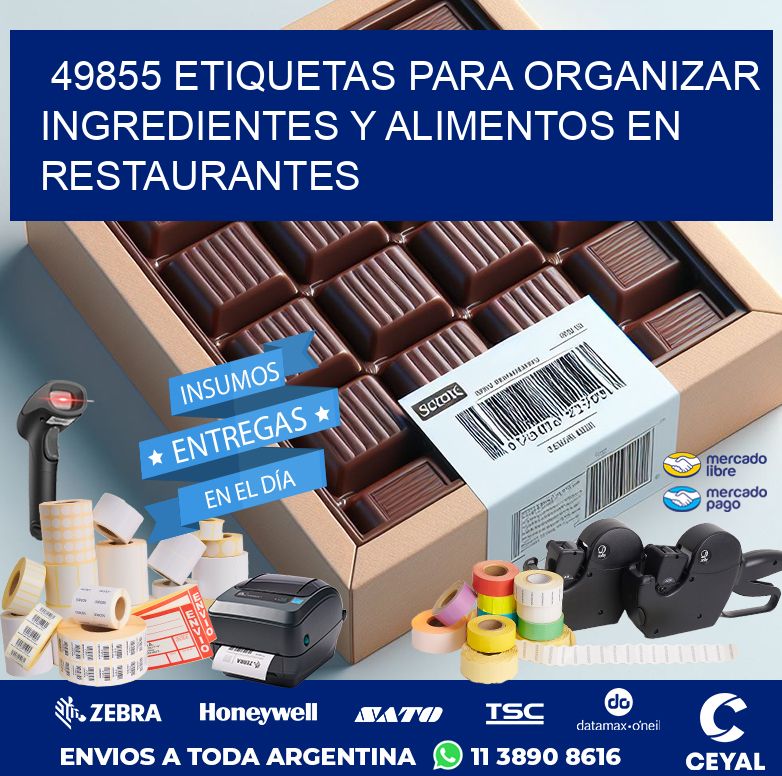 49855 ETIQUETAS PARA ORGANIZAR INGREDIENTES Y ALIMENTOS EN RESTAURANTES