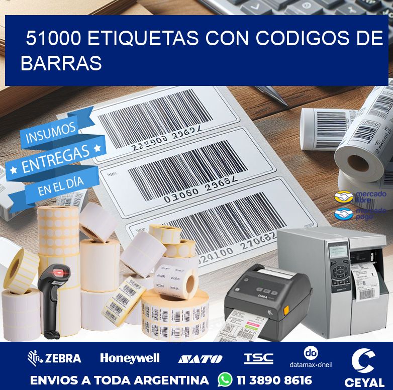 51000 ETIQUETAS CON CODIGOS DE BARRAS