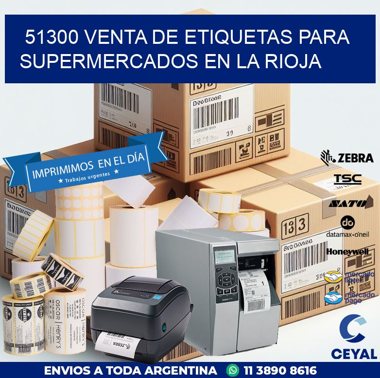 51300 VENTA DE ETIQUETAS PARA SUPERMERCADOS EN LA RIOJA