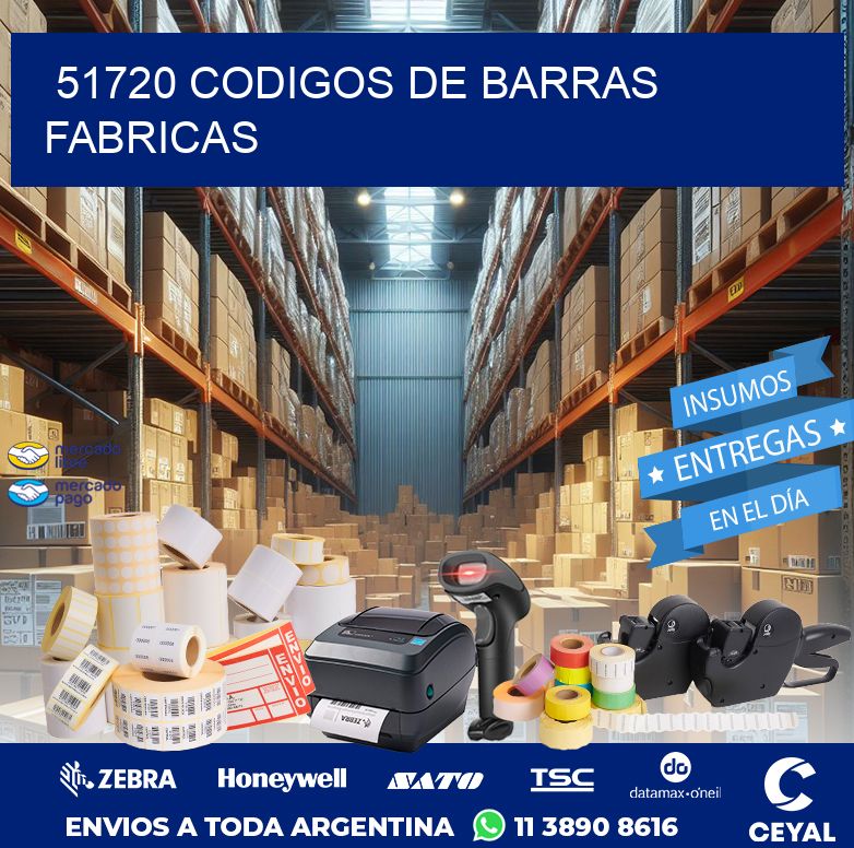 51720 CODIGOS DE BARRAS FABRICAS