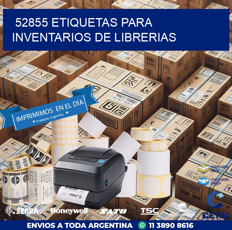 52855 ETIQUETAS PARA INVENTARIOS DE LIBRERIAS