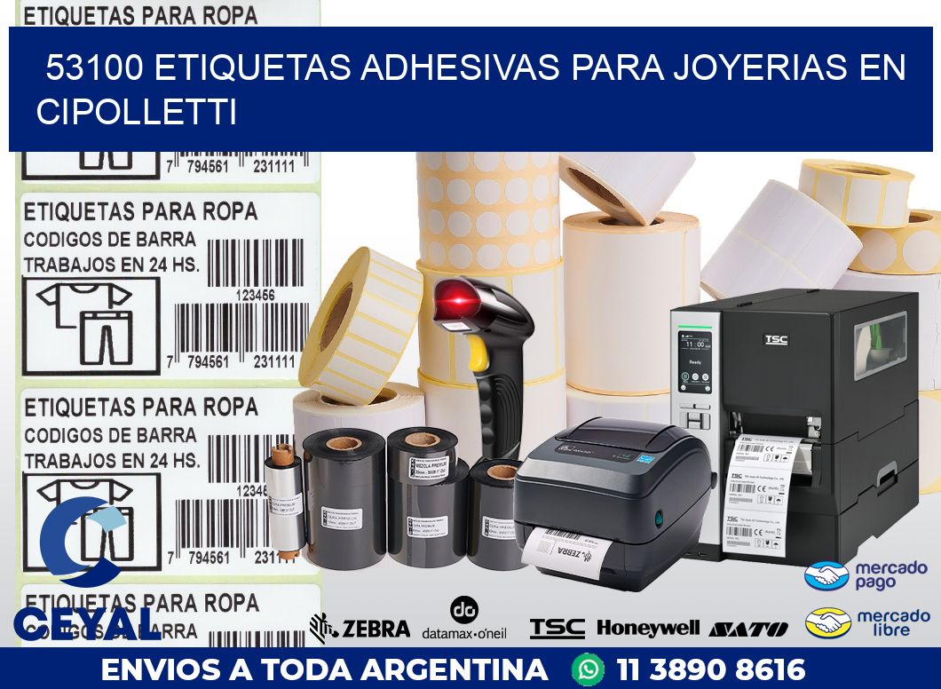 53100 ETIQUETAS ADHESIVAS PARA JOYERIAS EN CIPOLLETTI