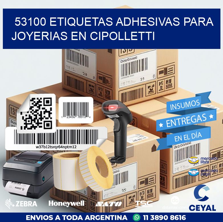 53100 ETIQUETAS ADHESIVAS PARA JOYERIAS EN CIPOLLETTI