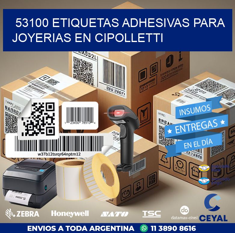 53100 ETIQUETAS ADHESIVAS PARA JOYERIAS EN CIPOLLETTI