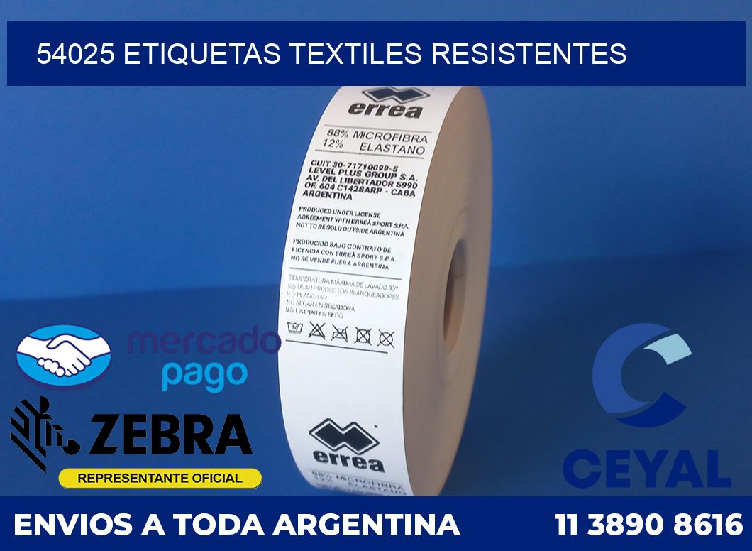 54025 ETIQUETAS TEXTILES RESISTENTES