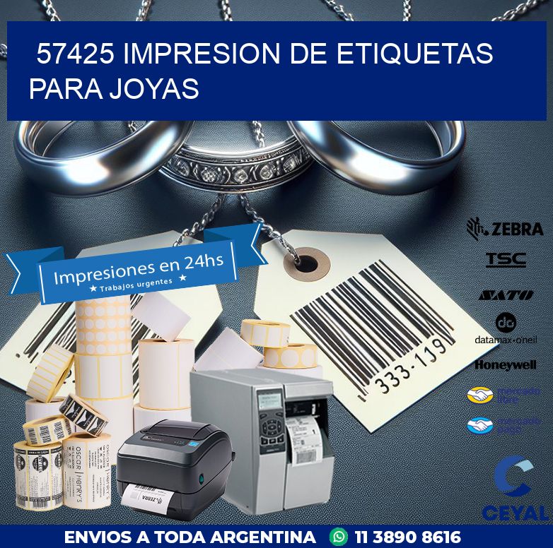 57425 IMPRESION DE ETIQUETAS PARA JOYAS