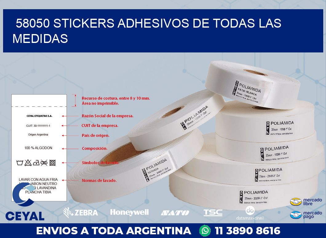 58050 STICKERS ADHESIVOS DE TODAS LAS MEDIDAS