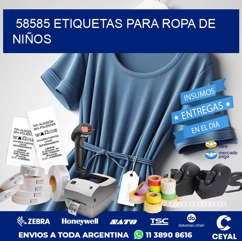 58585 ETIQUETAS PARA ROPA DE NIÑOS