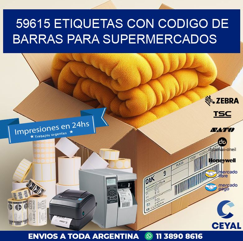 59615 ETIQUETAS CON CODIGO DE BARRAS PARA SUPERMERCADOS