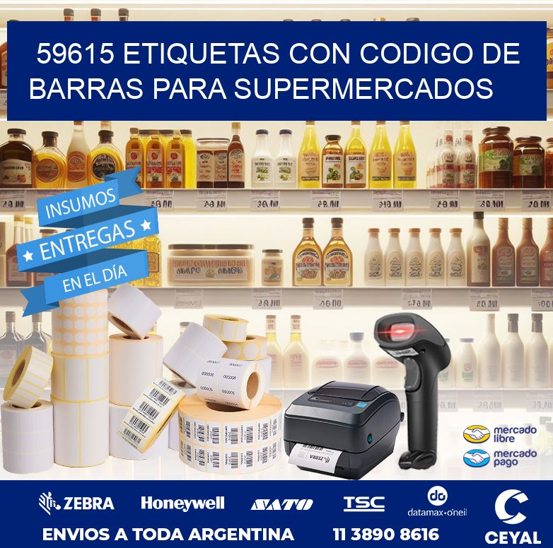 59615 ETIQUETAS CON CODIGO DE BARRAS PARA SUPERMERCADOS