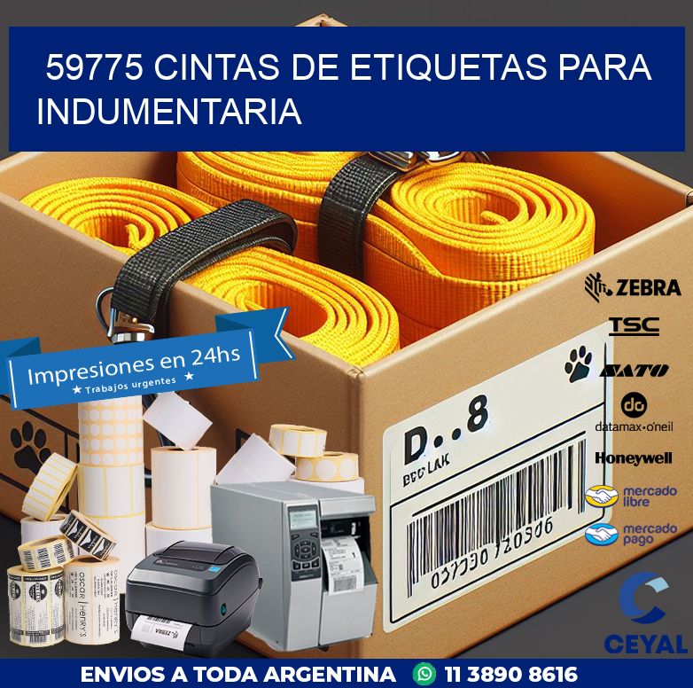 59775 CINTAS DE ETIQUETAS PARA INDUMENTARIA