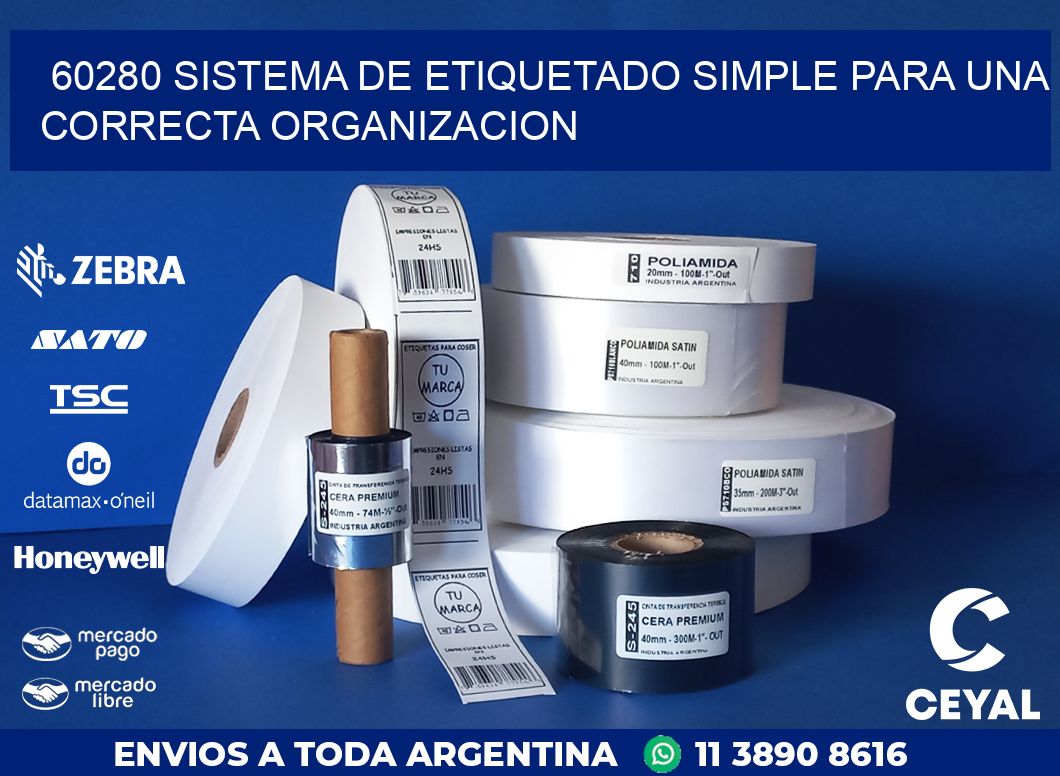 60280 SISTEMA DE ETIQUETADO SIMPLE PARA UNA CORRECTA ORGANIZACION