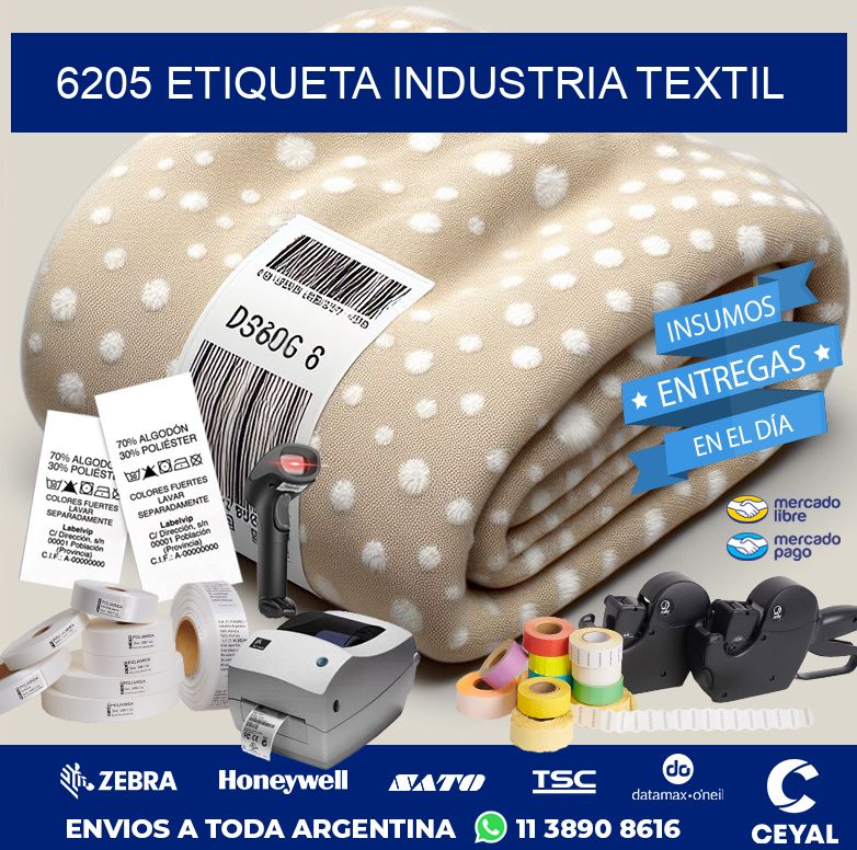 6205 ETIQUETA INDUSTRIA TEXTIL