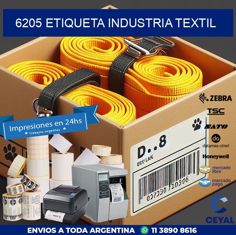 6205 ETIQUETA INDUSTRIA TEXTIL