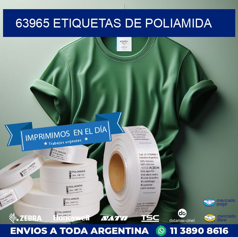 63965 ETIQUETAS DE POLIAMIDA