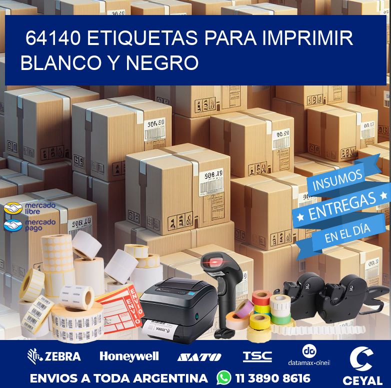 64140 ETIQUETAS PARA IMPRIMIR BLANCO Y NEGRO