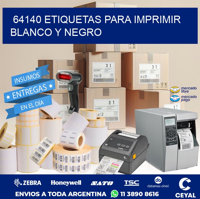 64140 ETIQUETAS PARA IMPRIMIR BLANCO Y NEGRO