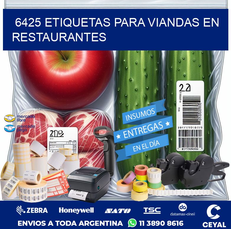 6425 ETIQUETAS PARA VIANDAS EN RESTAURANTES