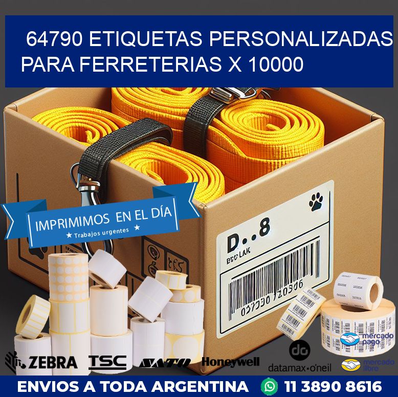 64790 ETIQUETAS PERSONALIZADAS PARA FERRETERIAS X 10000