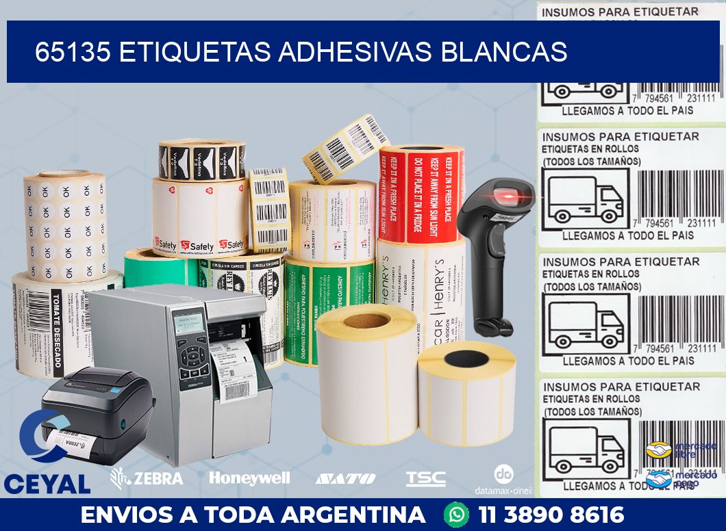 65135 ETIQUETAS ADHESIVAS BLANCAS