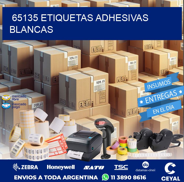 65135 ETIQUETAS ADHESIVAS BLANCAS