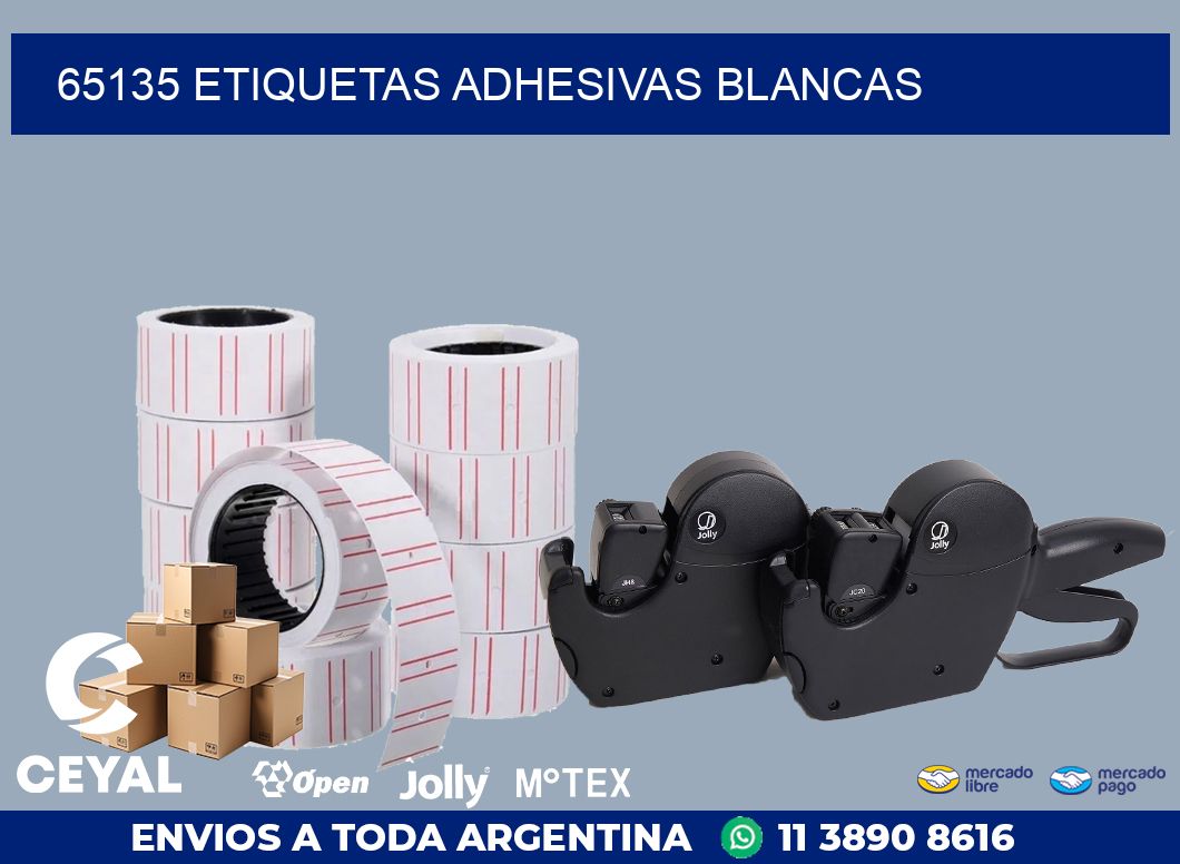 65135 ETIQUETAS ADHESIVAS BLANCAS