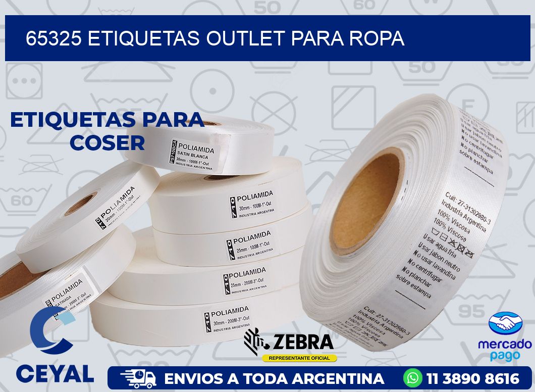 65325 ETIQUETAS OUTLET PARA ROPA