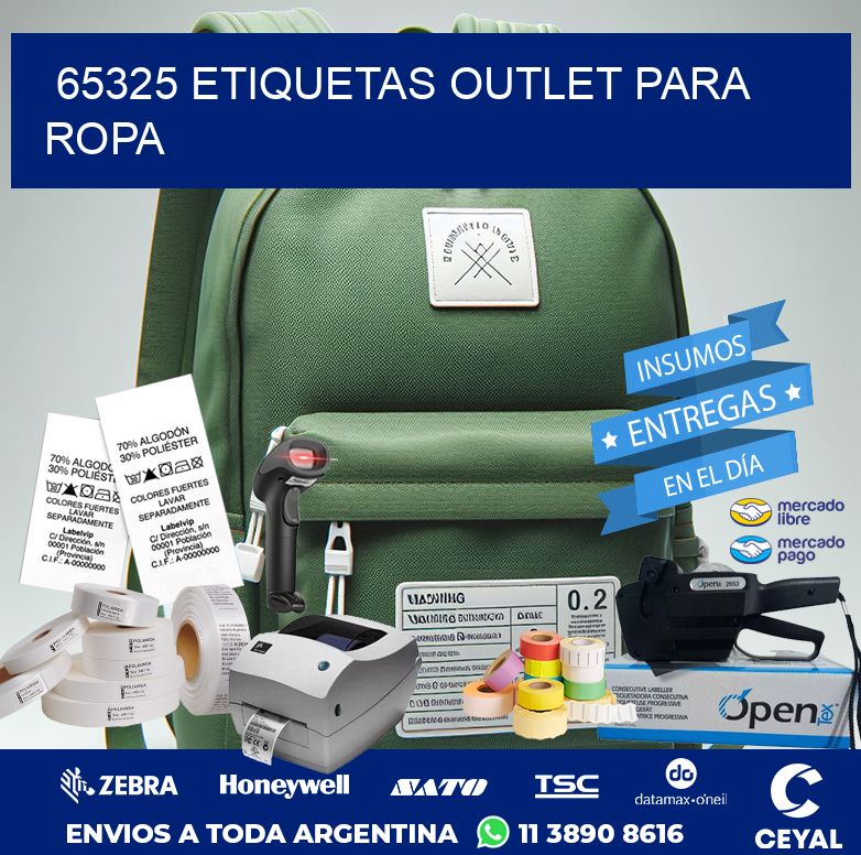 65325 ETIQUETAS OUTLET PARA ROPA