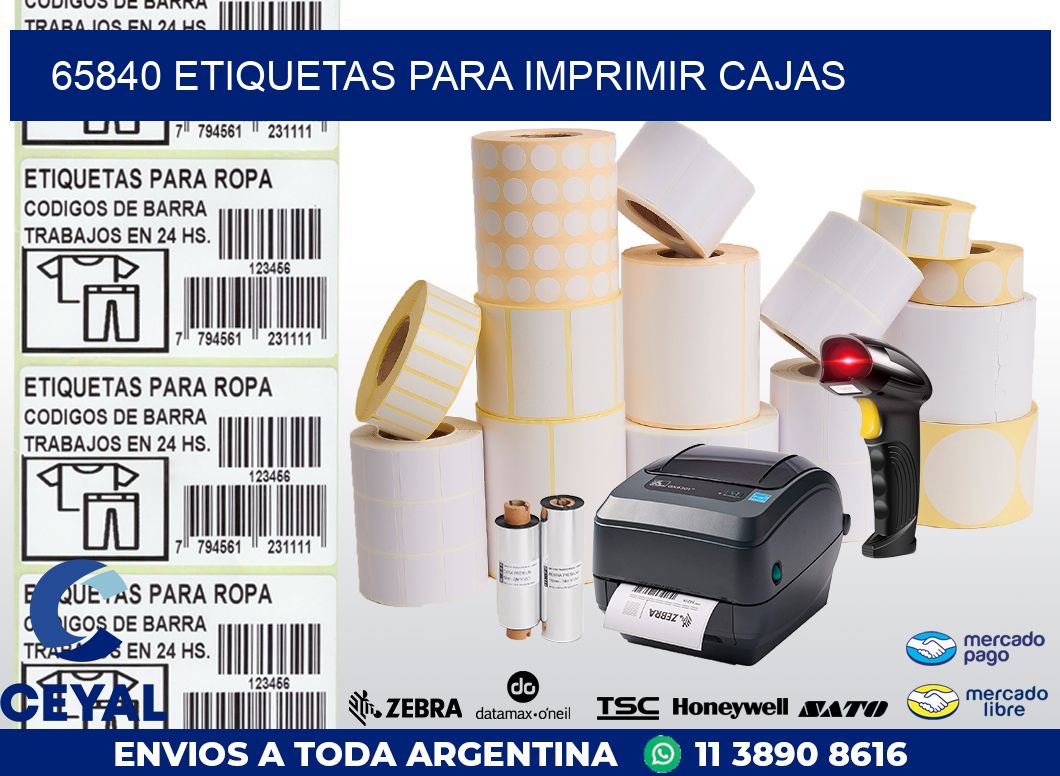 65840 ETIQUETAS PARA IMPRIMIR CAJAS