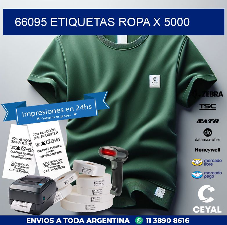 66095 ETIQUETAS ROPA X 5000