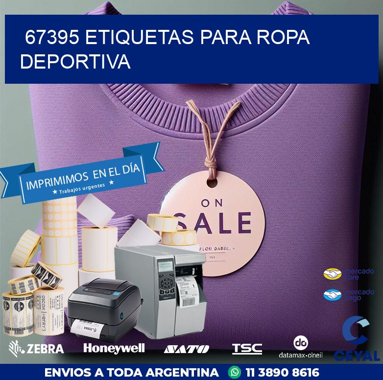 67395 ETIQUETAS PARA ROPA DEPORTIVA