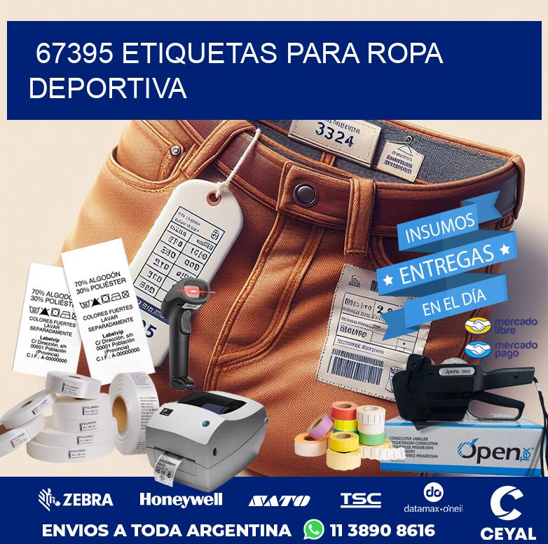 67395 ETIQUETAS PARA ROPA DEPORTIVA