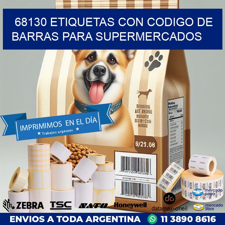 68130 ETIQUETAS CON CODIGO DE BARRAS PARA SUPERMERCADOS