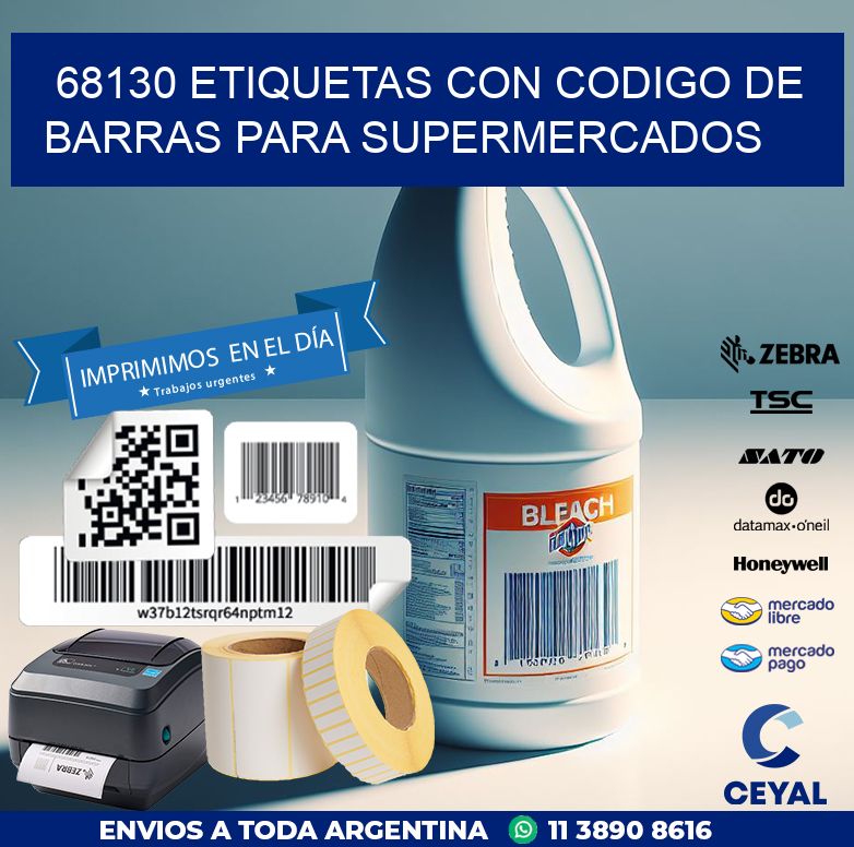 68130 ETIQUETAS CON CODIGO DE BARRAS PARA SUPERMERCADOS