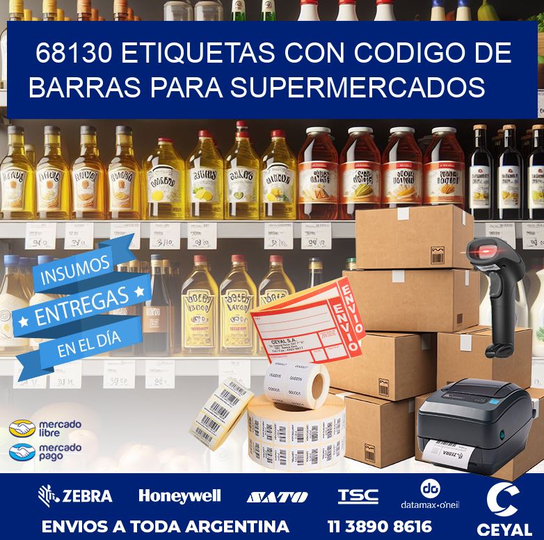 68130 ETIQUETAS CON CODIGO DE BARRAS PARA SUPERMERCADOS