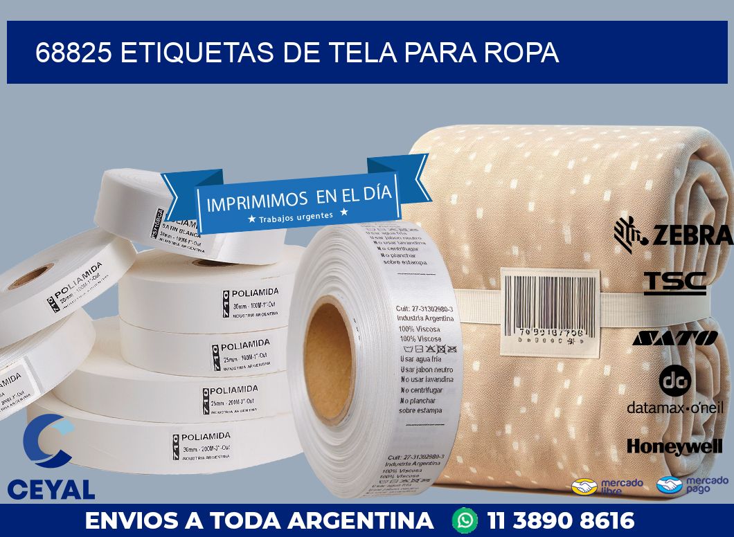 68825 ETIQUETAS DE TELA PARA ROPA