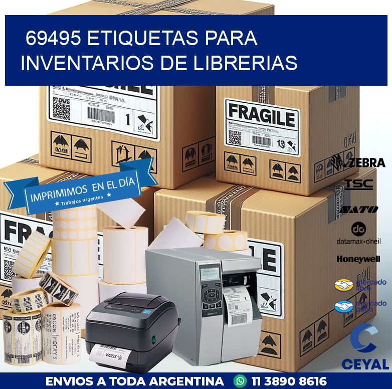 69495 ETIQUETAS PARA INVENTARIOS DE LIBRERIAS